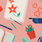 Cheap hobbies activities floating, journal, saucepan, flower pot